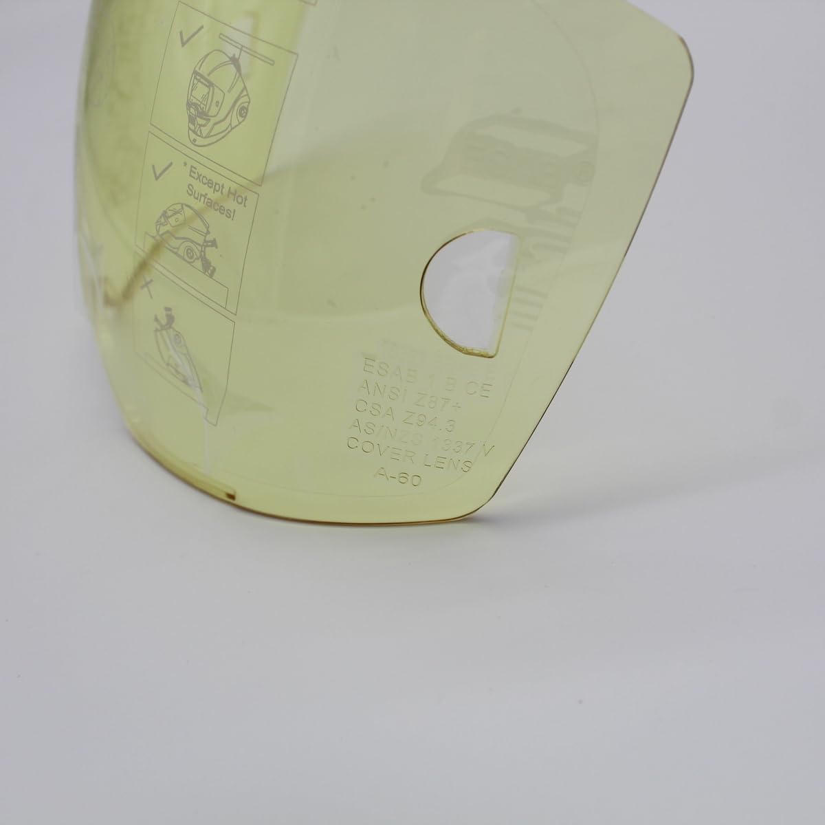 ESAB Sentinel A60 amber front cover lens provides durable front protection.