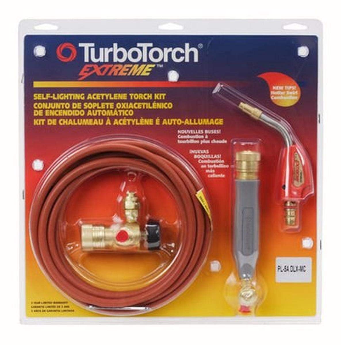 ESAB Turbotorch 0386-0832 PL-5ADLX-MC self-lighting torch kit for air acetylene enabling fast, precise brazing and soldering.