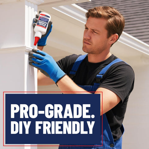 Escentile PVC Trim Glue packaged for contractor-ready storage and quick jobs.