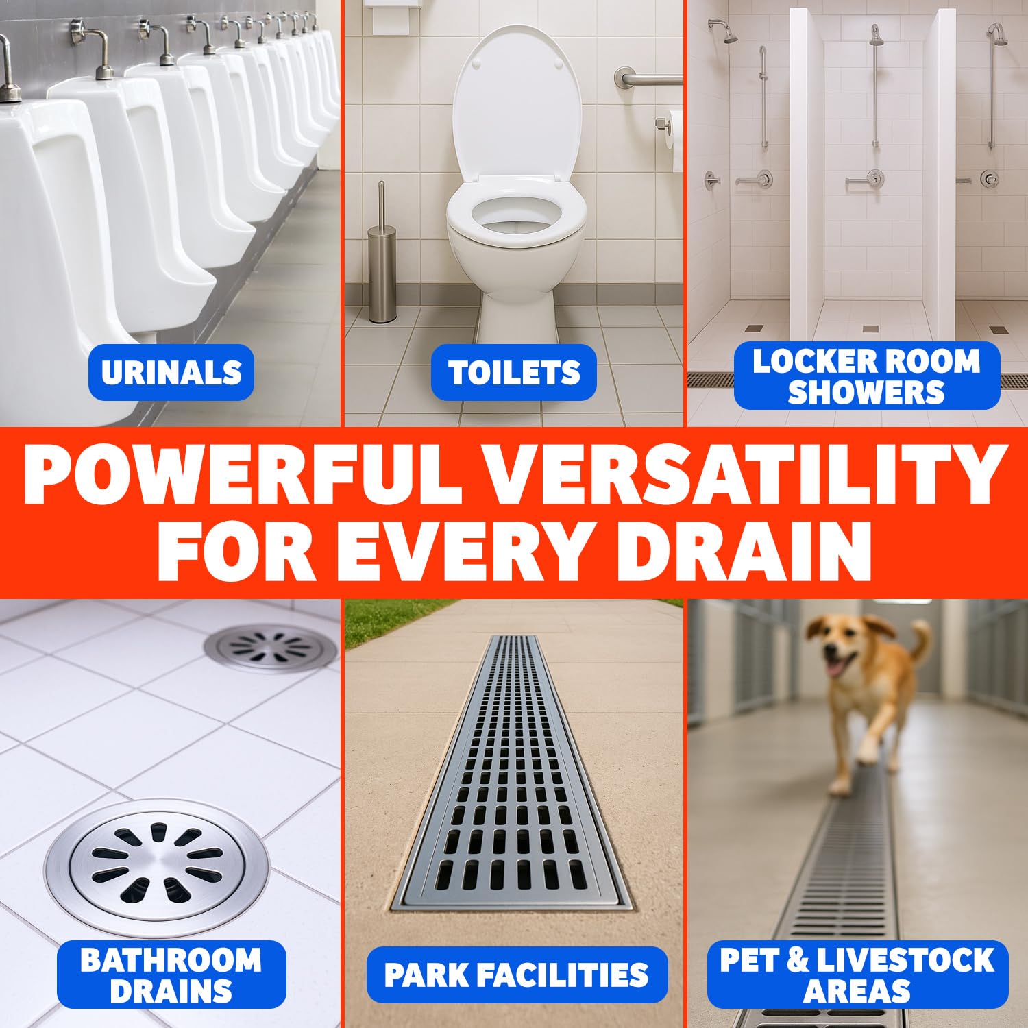 Escentile urinal salt remover strong formula removes mineral buildup.
