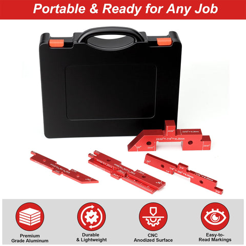 Esdabem fence-edge block ensures consistent workpiece positioning during setup.