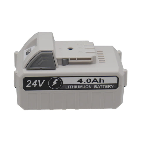 Close-up of battery contacts showing secure fit for Snow Jo devices