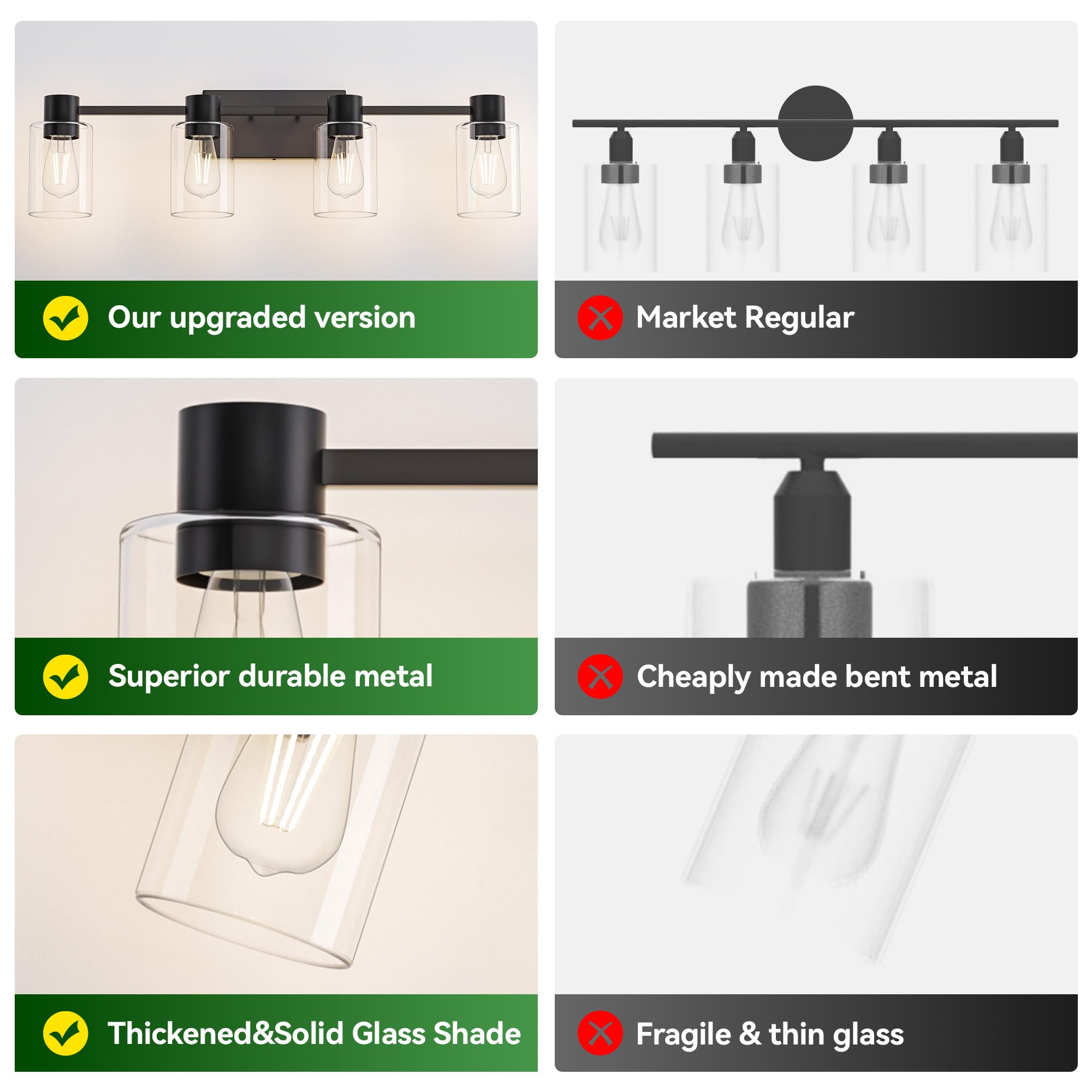 Esfos durable bathroom light with anti-rust coating in moist environments.