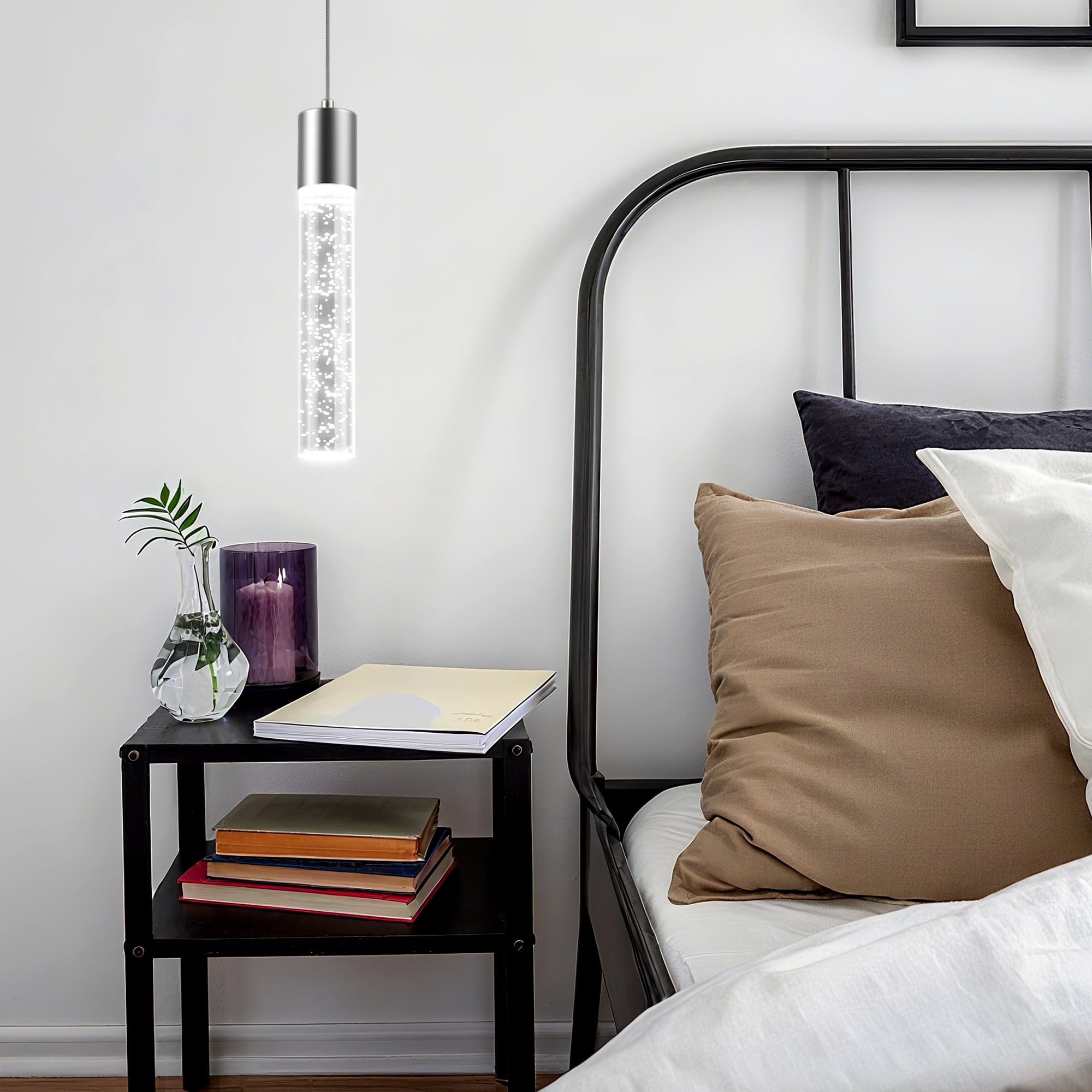 Esfos 3-pack pendant lighting enhances ambiance with 6500K cold white light