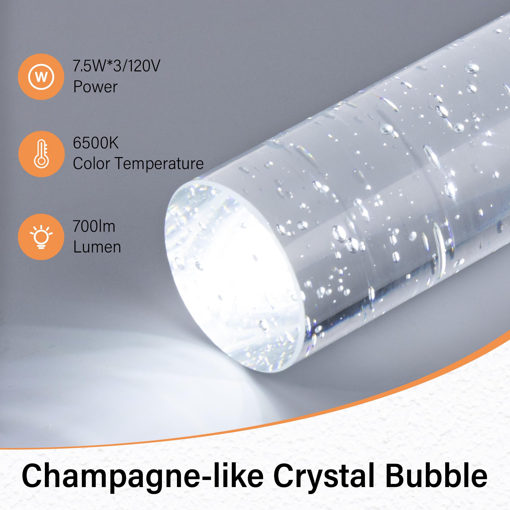 Esfos integrated LED pendant with crystal bubbles offers soft, even illumination