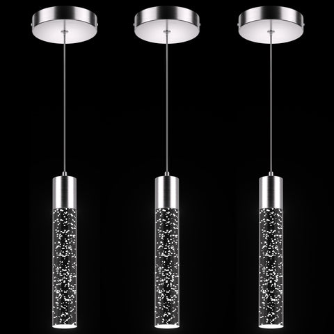 Esfos pendant lights 3-pack over kitchen island for a cohesive modern ambiance