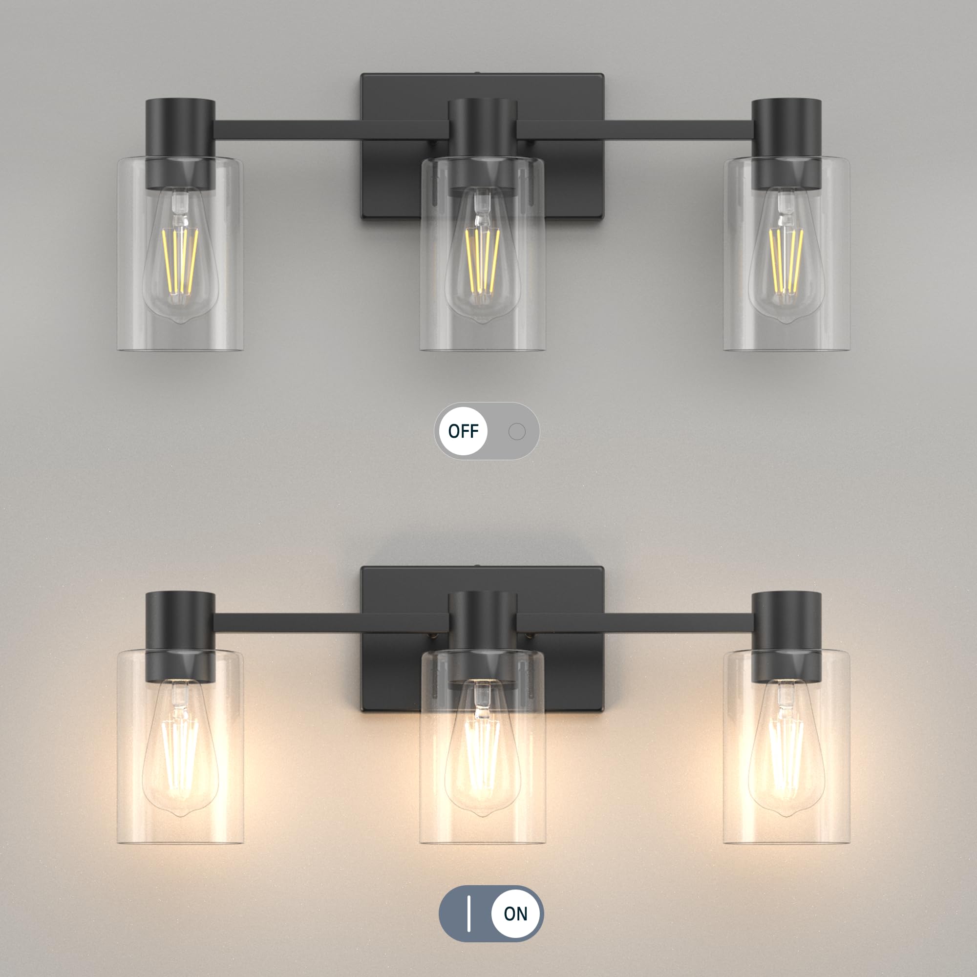 Esfos transparent glass cylinder maximizes light output for bright ambience.
