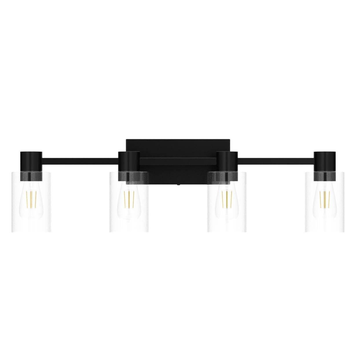 Esfos vanity light with E26 base for easy bulb replacement.