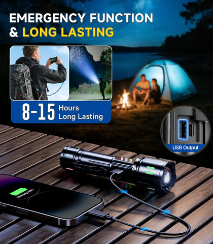 Esgofo compact 6.69-inch flashlight fits in hand and pocket.