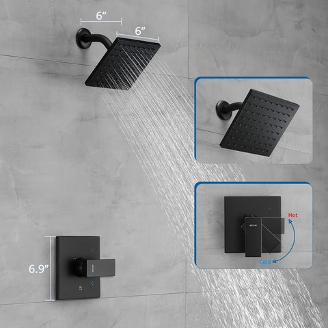 Esnbia 6 inch shower arm for strong water delivery and wide spray coverage.