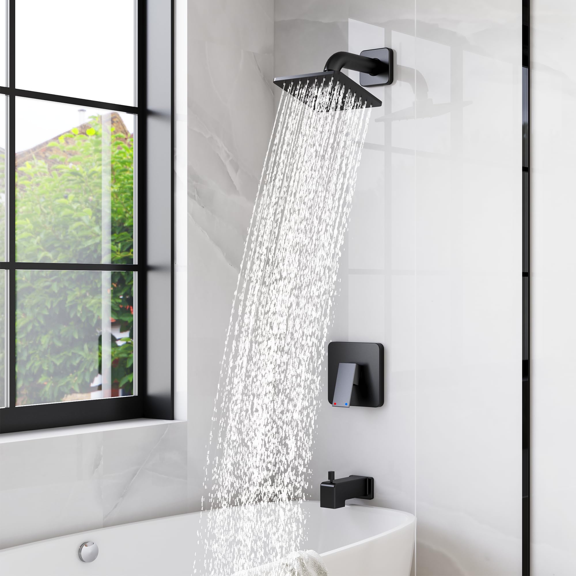 Esnbia tubspout with diverter for easy outlet switching