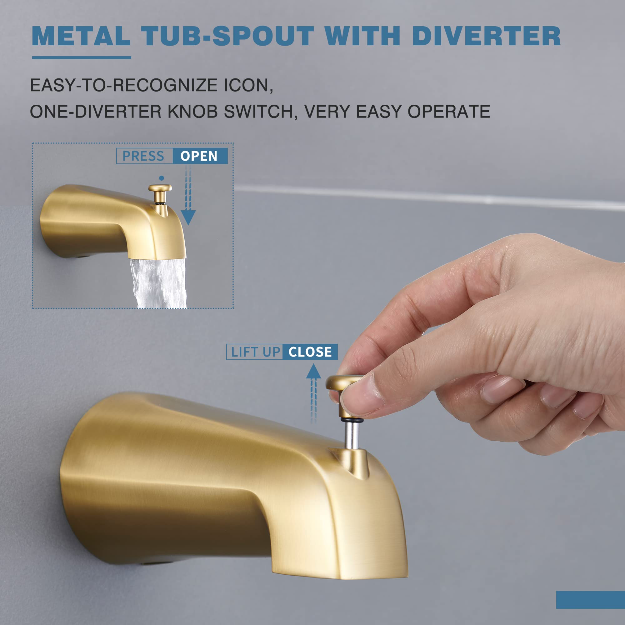 Esnbia valve trim brushed gold supports reliable temperature balance
