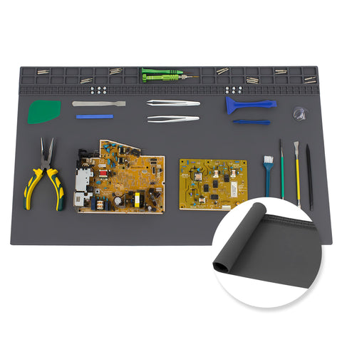 Esoldnic extra-large soldering mat showing expansive work surface for large electronics repairs.