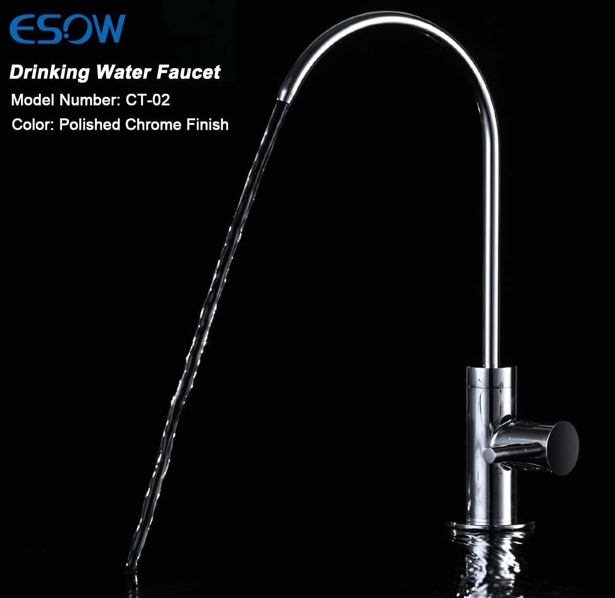 ESOW ceramic disc cartridge ensures smooth operation with no drips