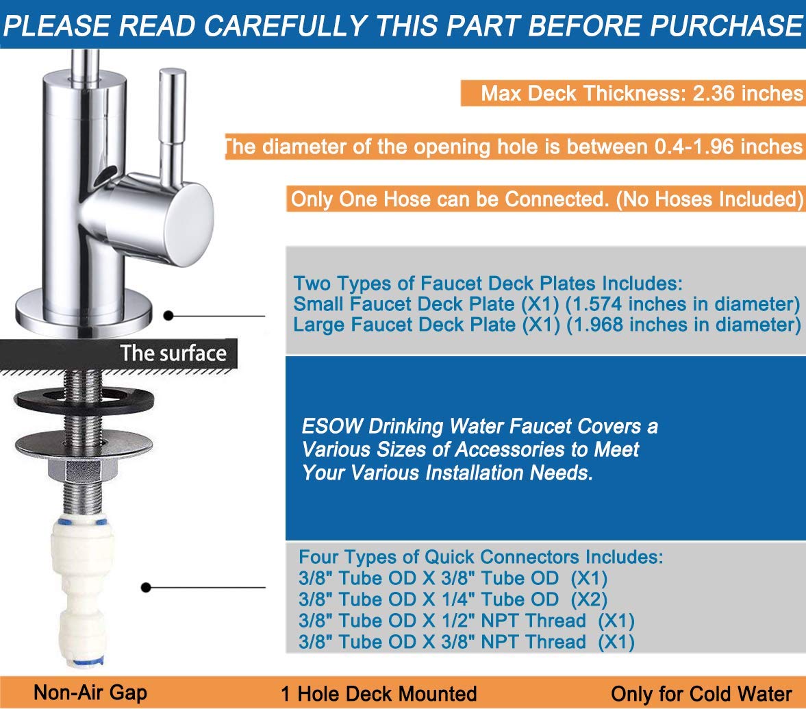 ESOW high-arch spout offers extra room for large pots