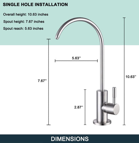 ESOW full-body brushed-nickel faucet showcases all-metal durability