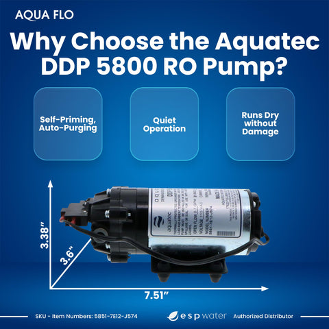 ESP Aquatec DDP 5800 side connectors for quick installation in RO setups