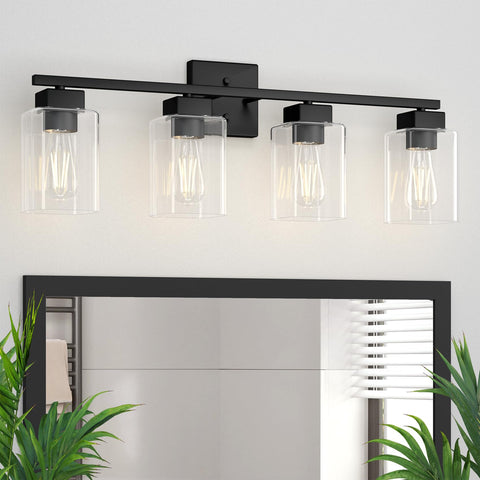 Espird 4-light vanity light with square design for modern bathrooms
