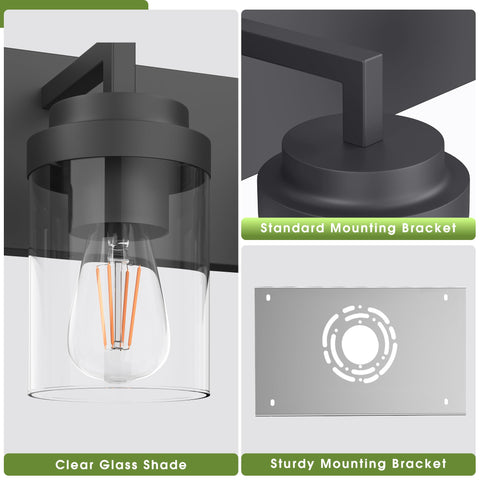 Espird four-light vanity fixture provides wide, even bathroom lighting.
