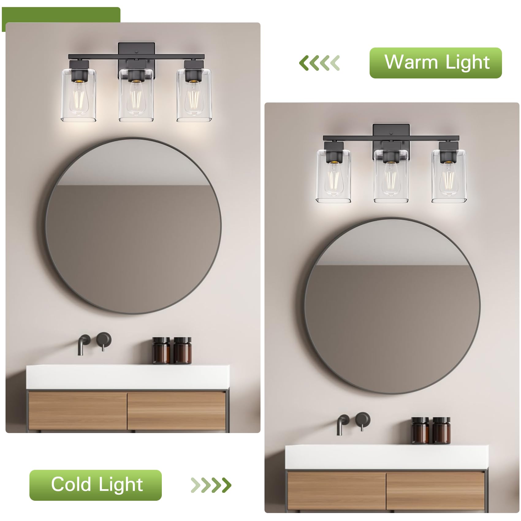 Espird bathroom light dimensions help plan over standard mirrors.
