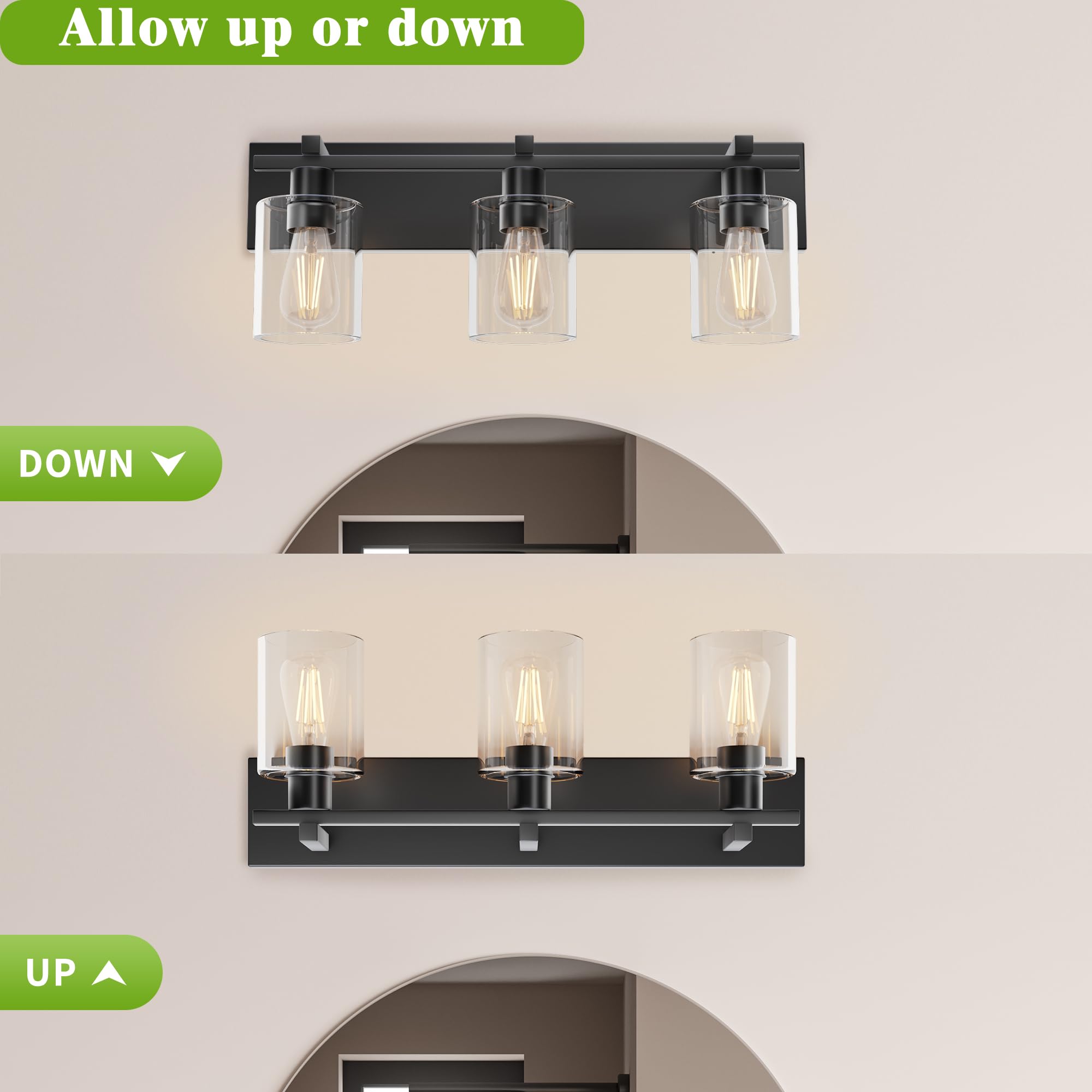 Espird vanity light with E26 base—wide bulb compatibility and reliable brightness options.