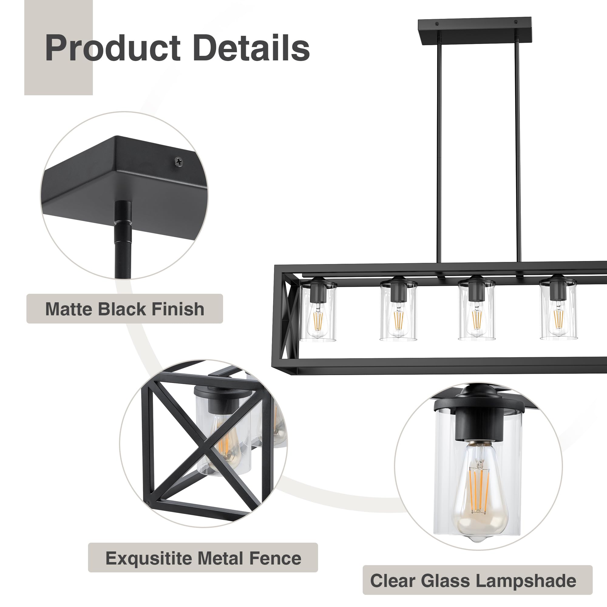 Espird dining light ceramic base resists heat damage
