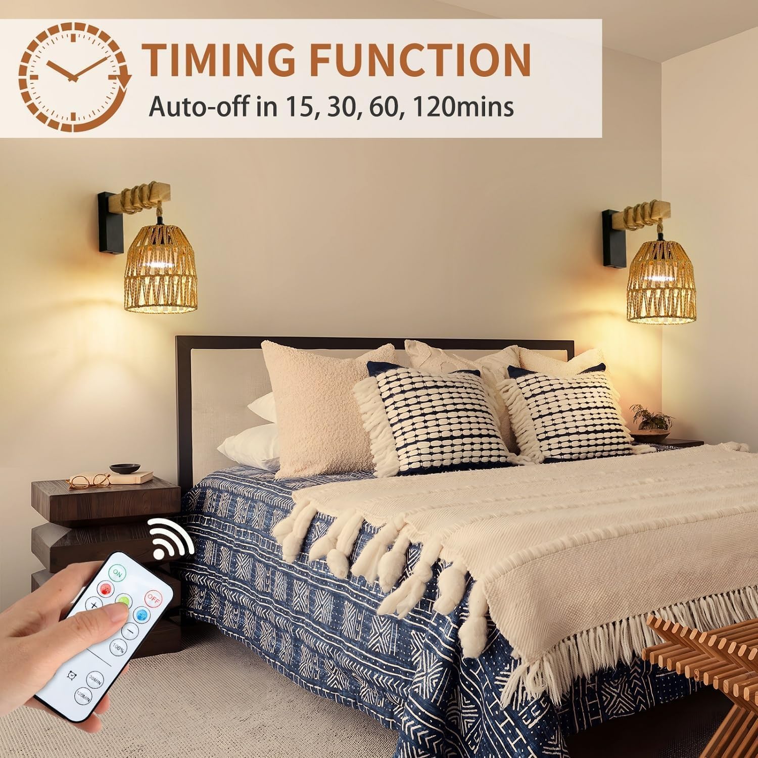Espossi built-in timer helps auto shutoff after 15–120 minutes.