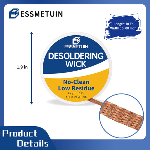 Essmetuin compact desoldering kit shown for convenient soldering and desoldering on-site.