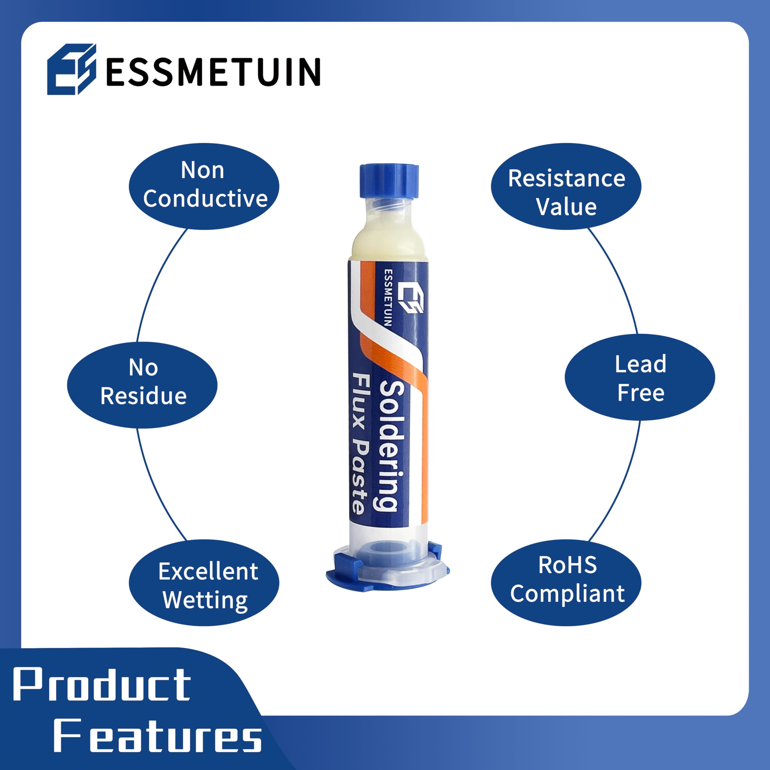 Essmetuin no-clean flux paste ready for fluxing without post-cleaning hassles.