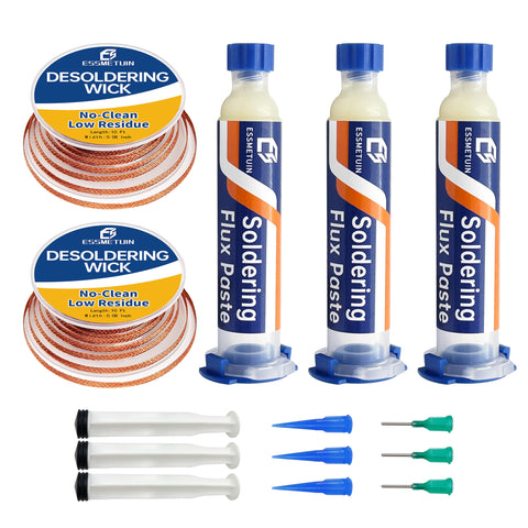 Essmetuin solder wick removal in use for fast desoldering with minimal board risk.