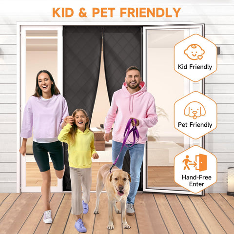 Esteh 74 by 82 inch size fits most 72 by 80 inch doors; measure opening.