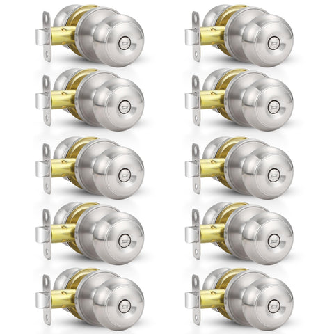 Estmoon privacy door knobs in brushed nickel for interior doors—easy installation and reliable privacy.