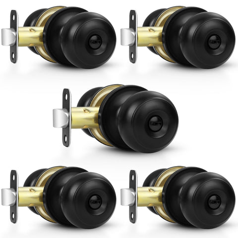 Estmoon 5-pack interior knobs matte black for private spaces