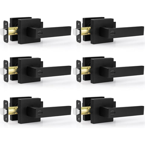 Estmoon 6-pack matte black door handle set for easy interior upgrades