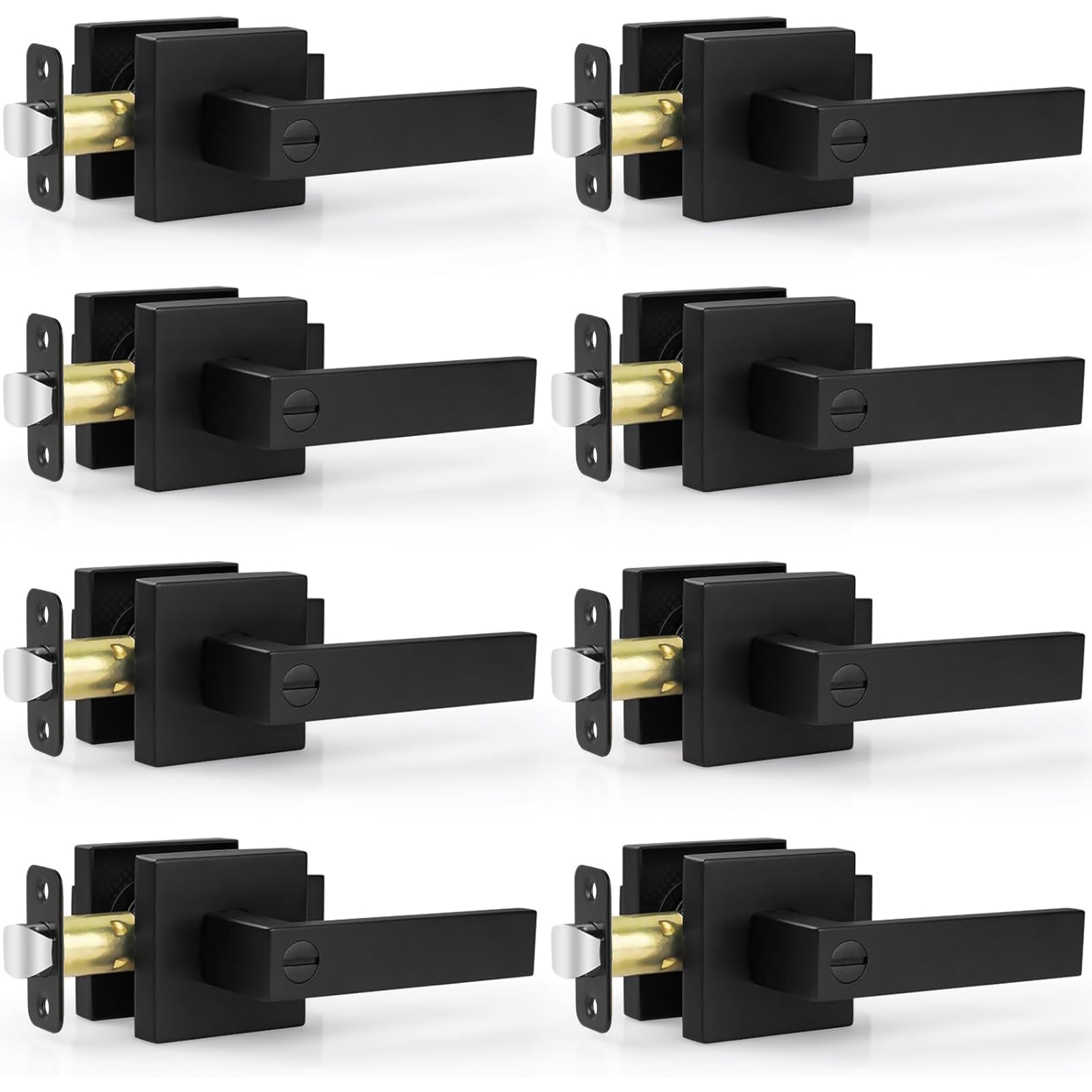 Estmoon 8-pack black door handles for cohesive interior style