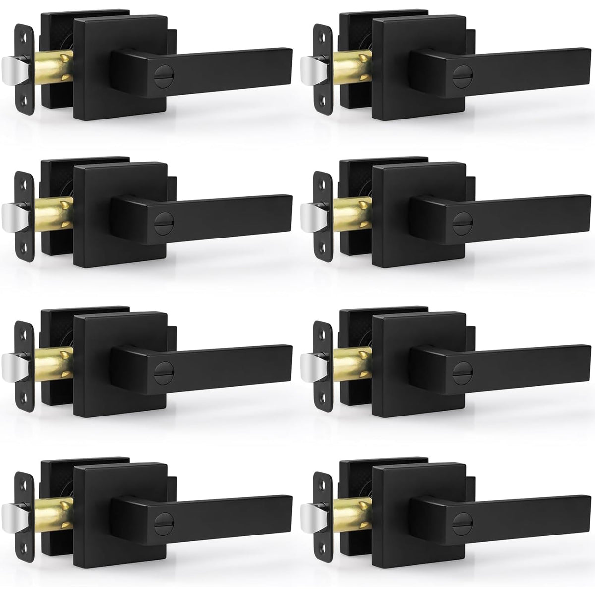 Estmoon 8-pack black door handles for cohesive interior style