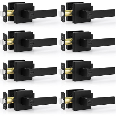 Estmoon 8-pack black door handles for cohesive interior style