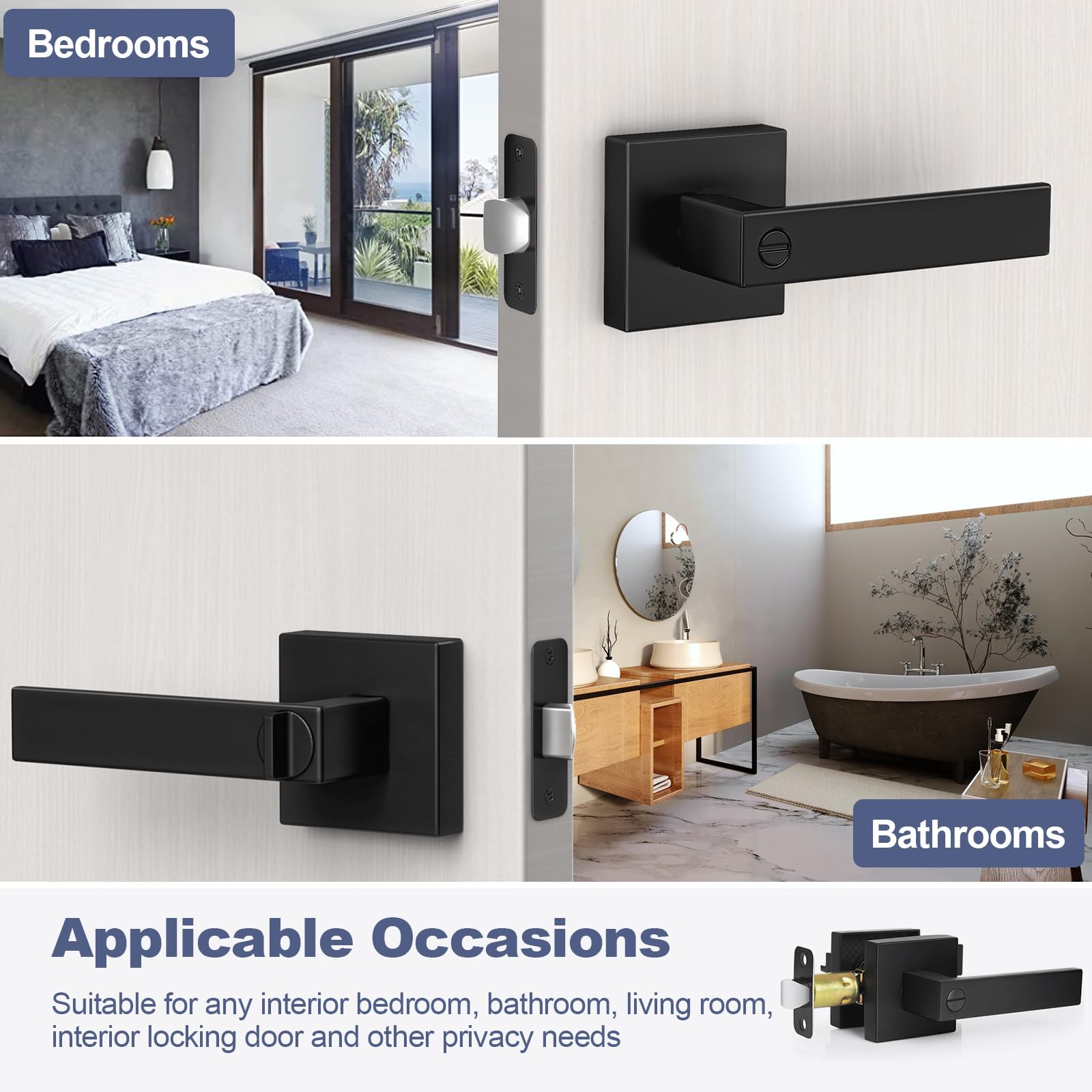 Estmoon anti-sawing bolt adds extra security for privacy doors.