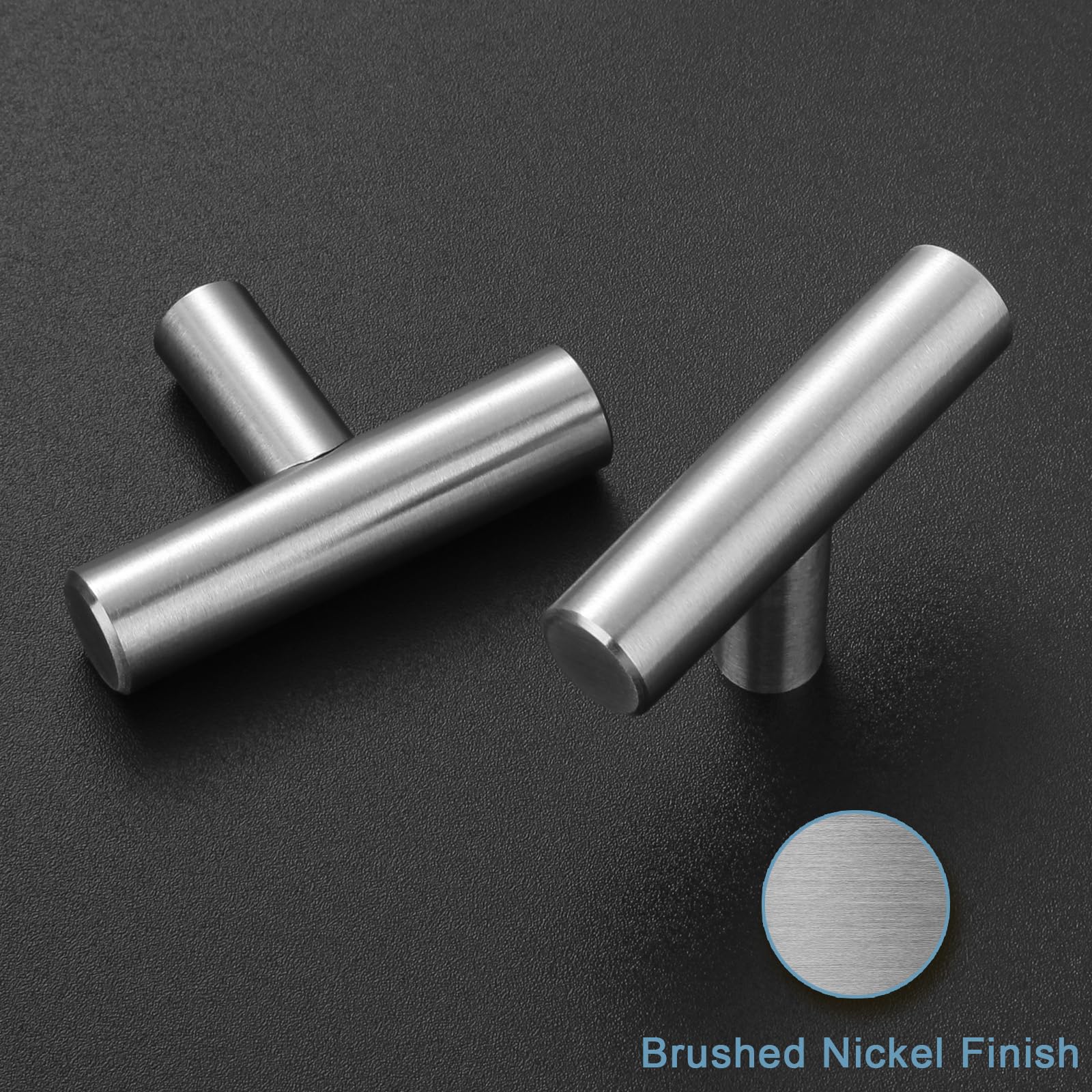 Estmoon brushed nickel cabinet knob wide-shot showcasing versatile design.