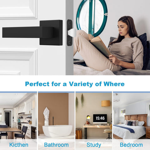 Estmoon easy-install hardware for quick DIY door upgrade.