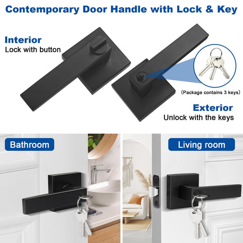 Inside view of Estmoon lock knob highlighting privacy control feature