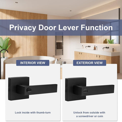 Estmoon matte black leverset installation guide with screws.