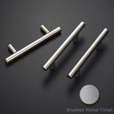 Estmoon modern brushed-nickel cabinet hardware for kitchen or bathroom.