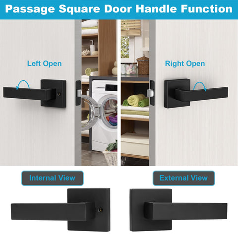 Estmoon non-locking passage handle ideal for hallways and closets