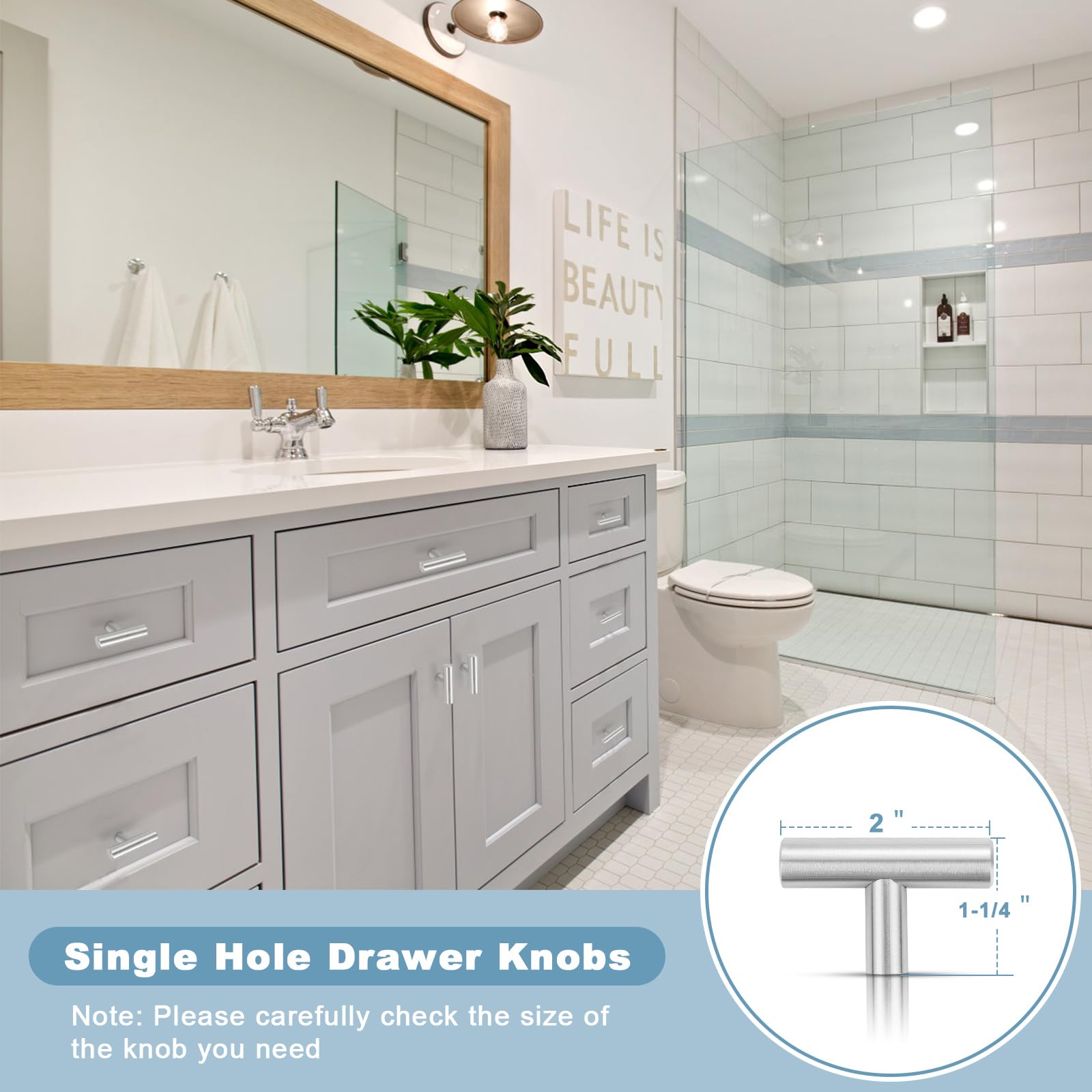 Estmoon packaged knobs with screws in box for easy installation.