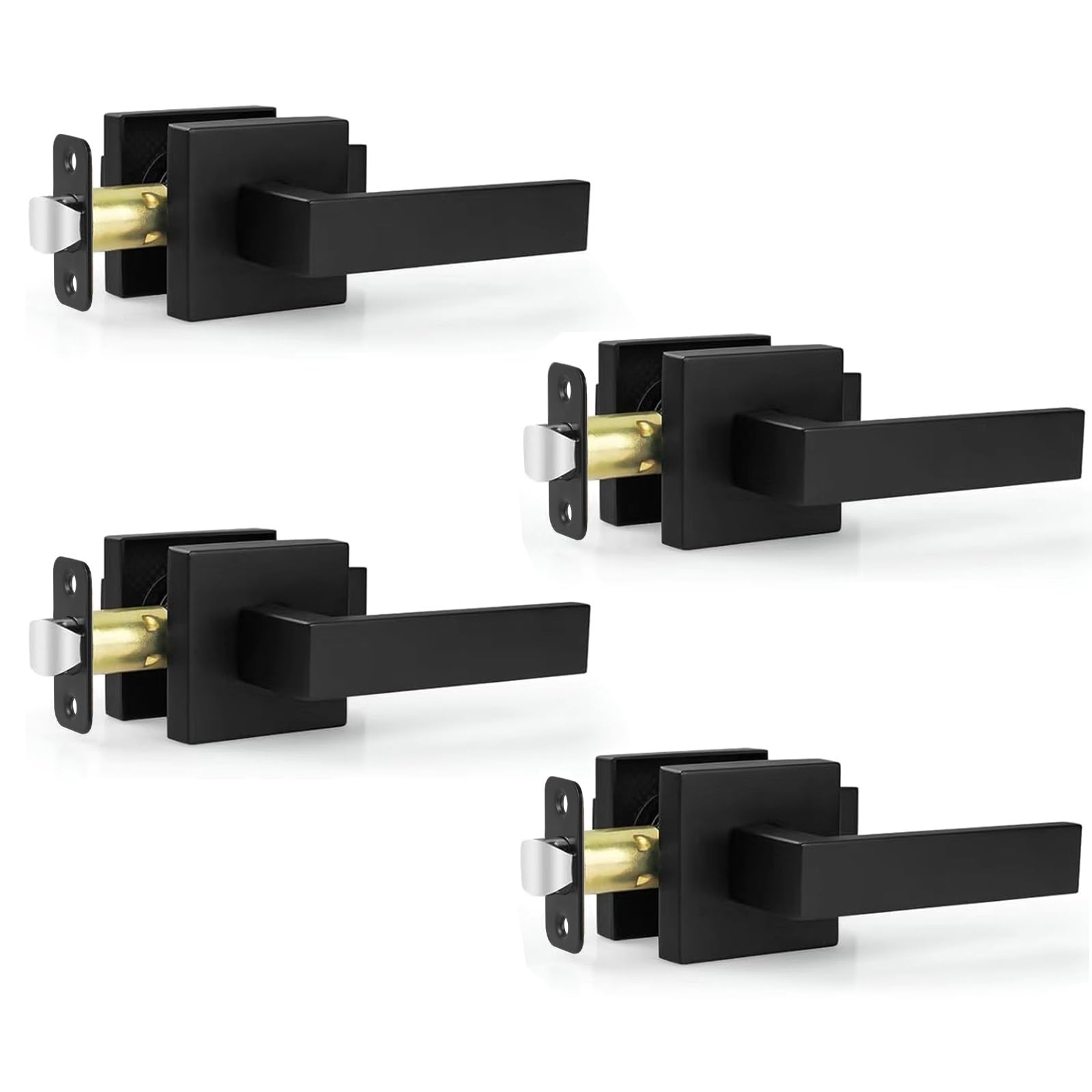 Estmoon matte black passage door knob for versatile spaces