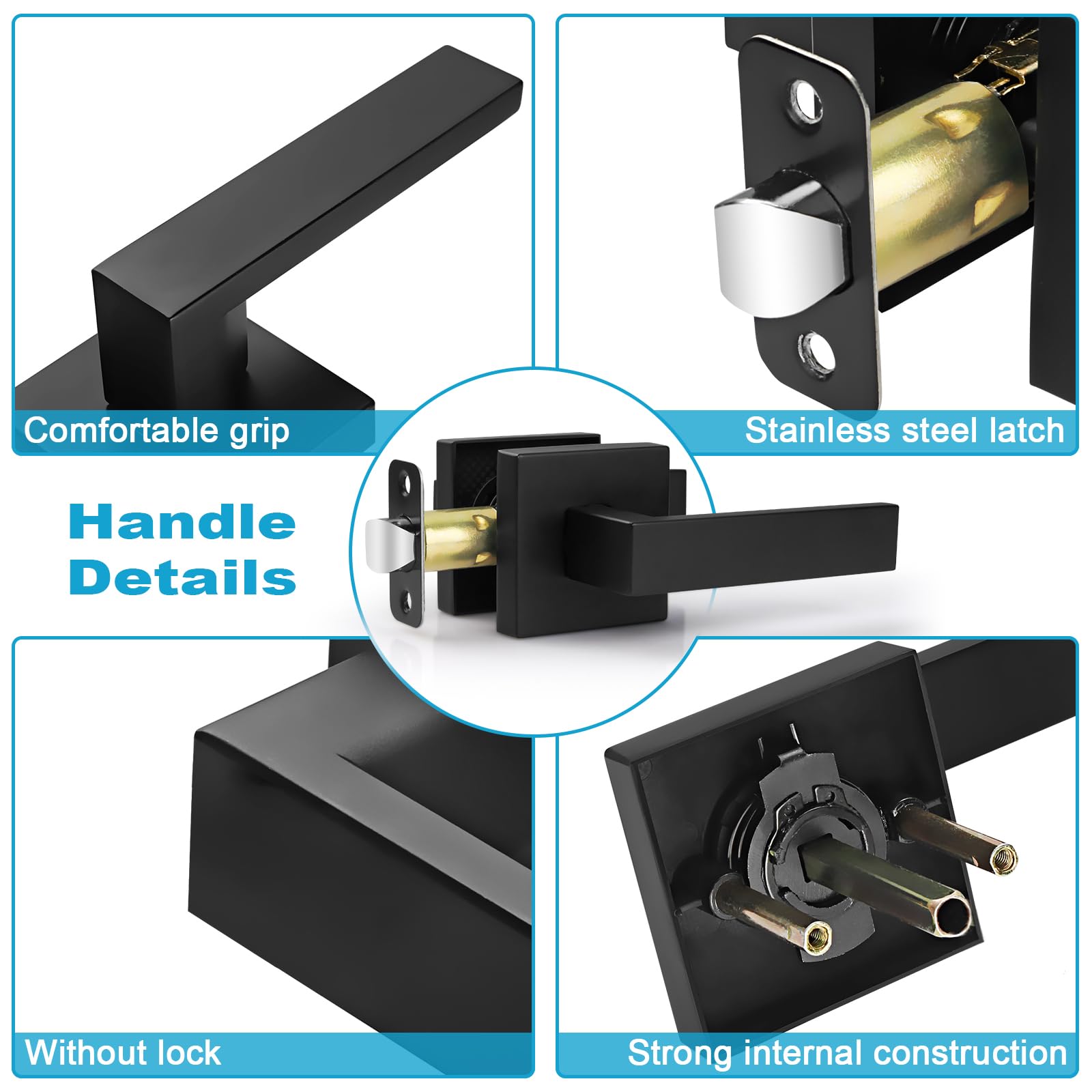 Estmoon reversible door handle for left or right handed doors.