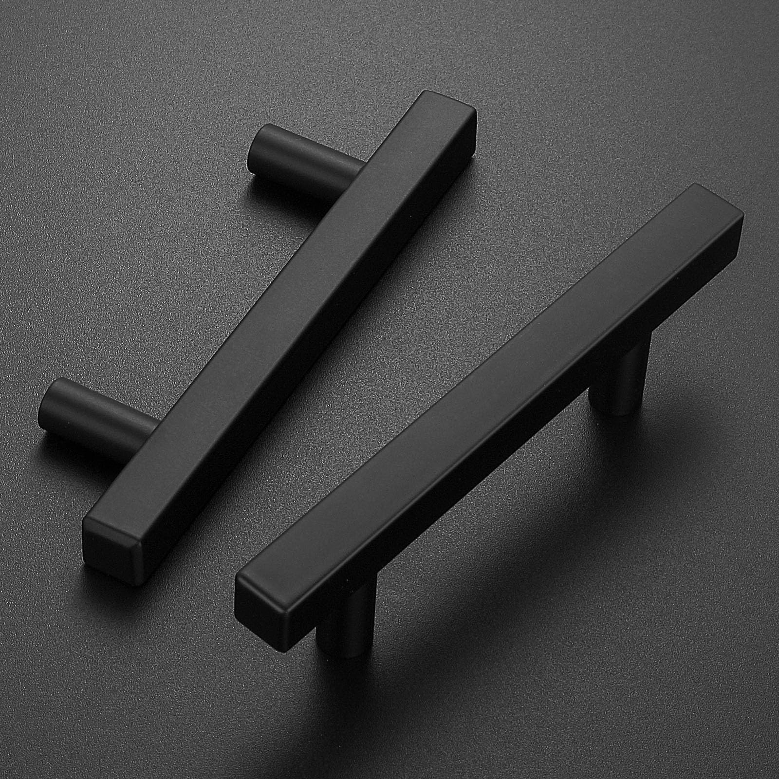 Estmoon square cabinet pull with deep threads for secure mounting.
