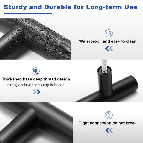 Estmoon stainless steel cabinet pulls resist rust and are easy to clean.