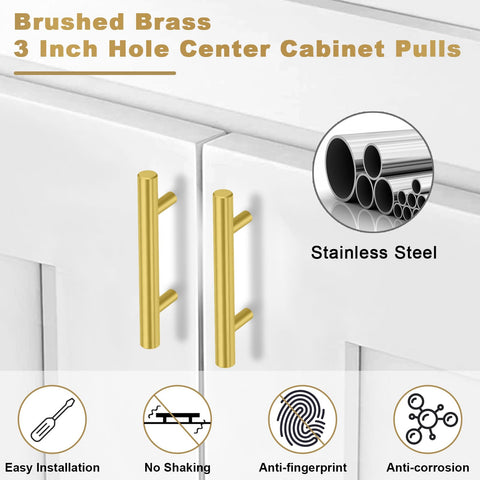 Estmoon stainless-steel drawer handle with rounded edge prevents bumps during use.